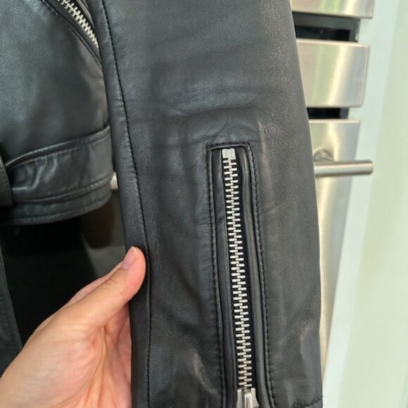 All Saints Balfern Leather Jacket - Picture 9 of 13